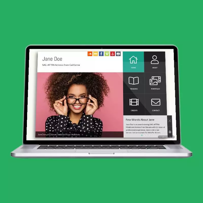 Mosaic actor website design