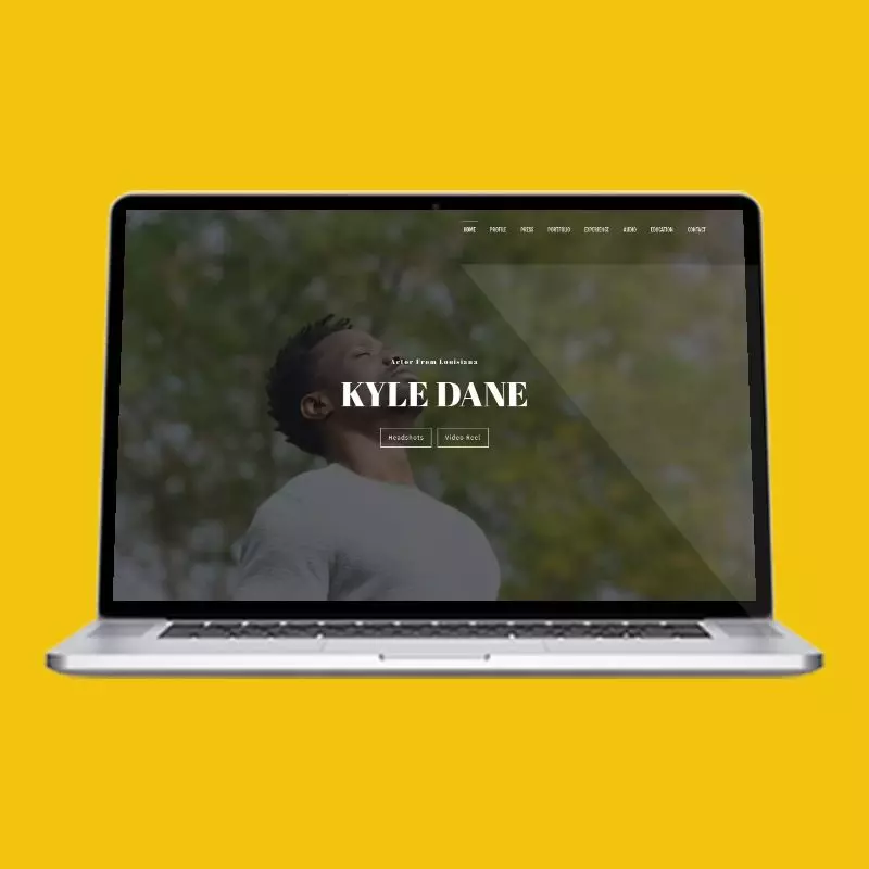 Backlot actor website design