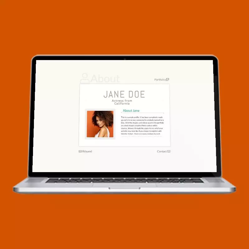 Animated Corners actor website design