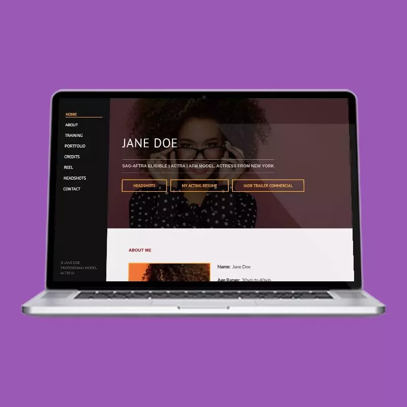 Technicolor actor website design