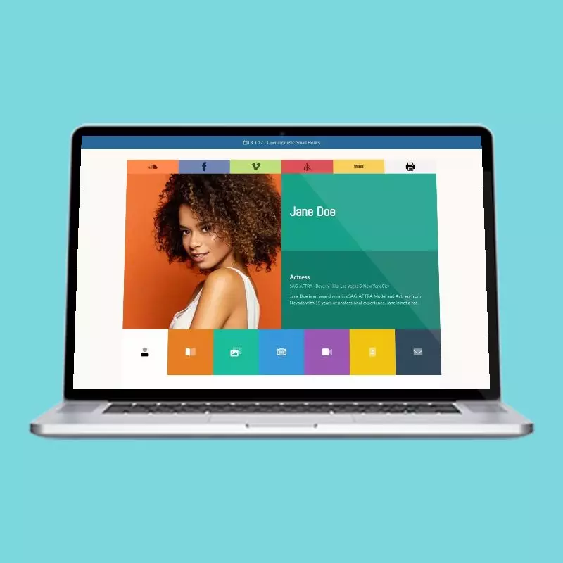 Gridly actor website design