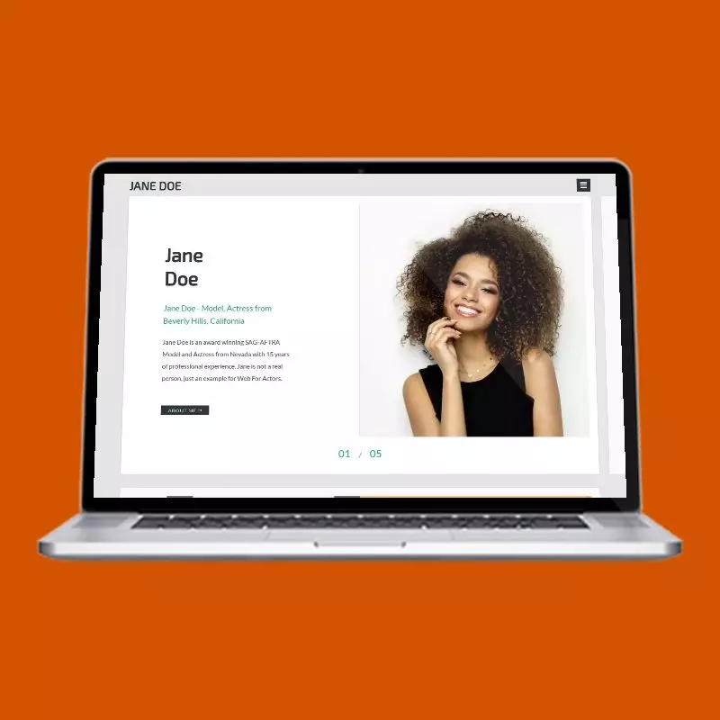 Blogging Postcard actor website design