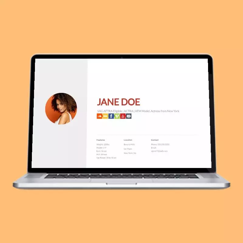 Throughline actor website design