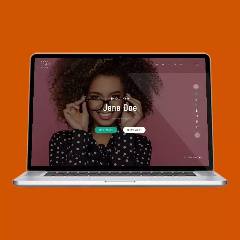 Full Screened actor website design