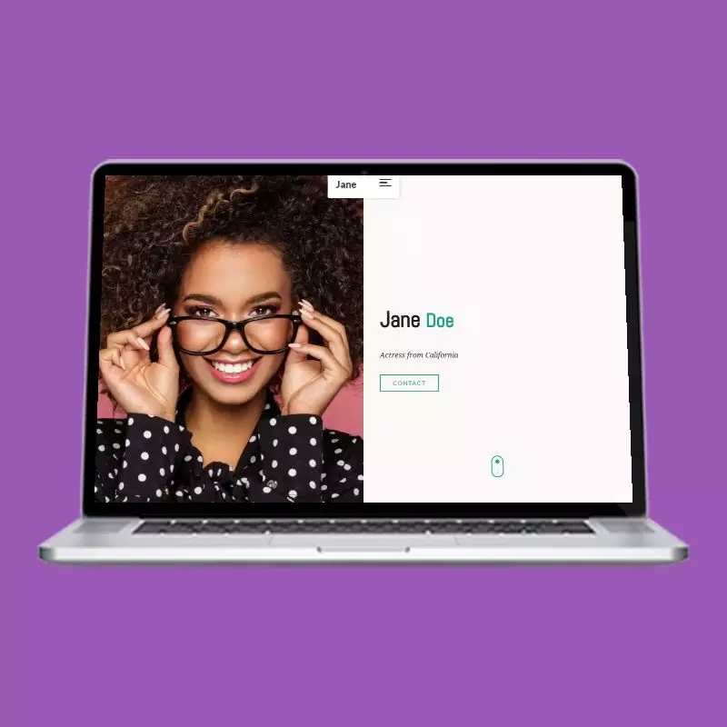 Blurred Vision actor website design