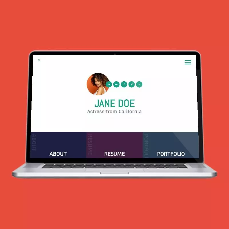 Foldout actor website design