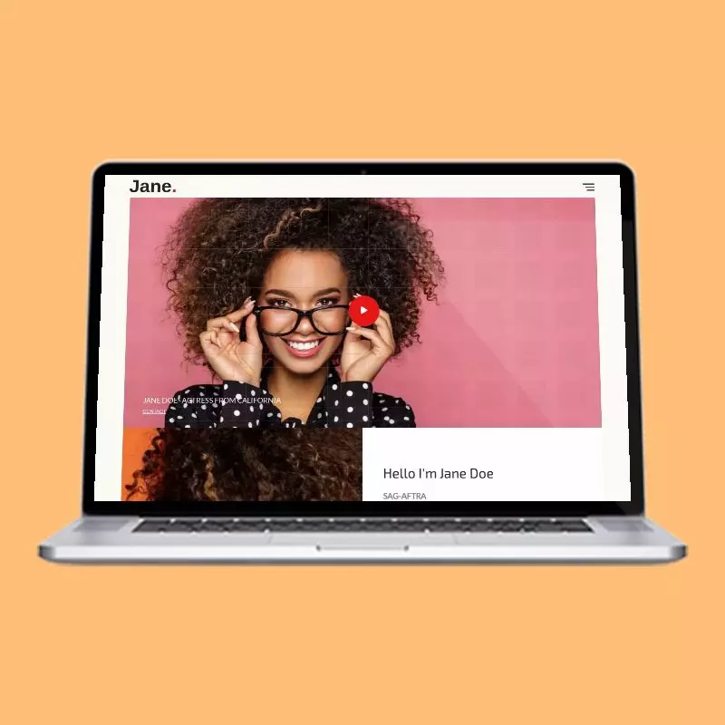 Mix actor website design