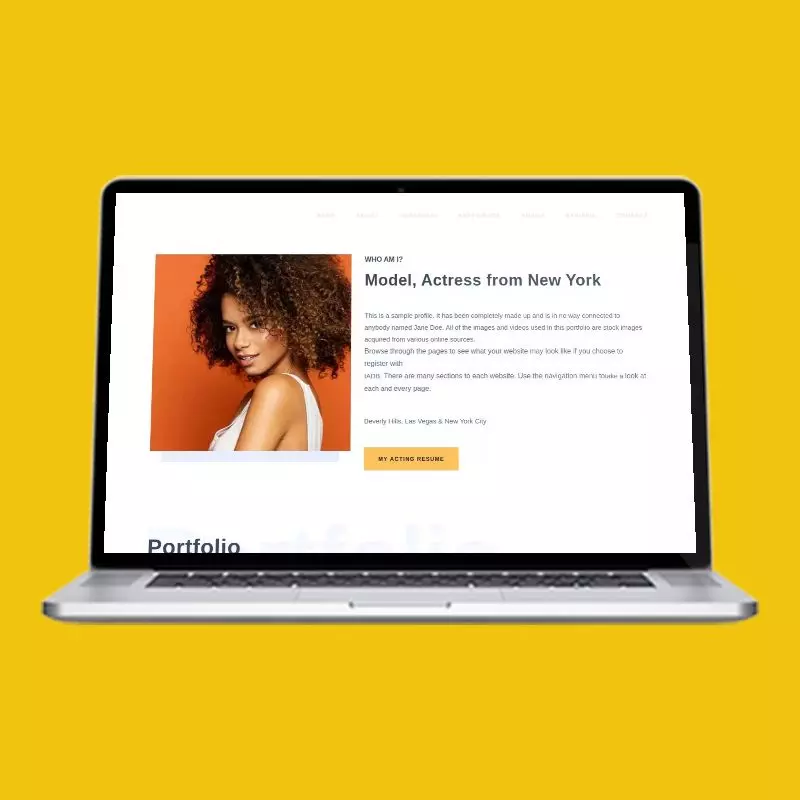 Ensemble actor website design