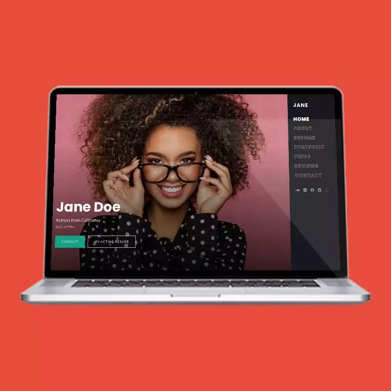 Dexfolio actor website design
