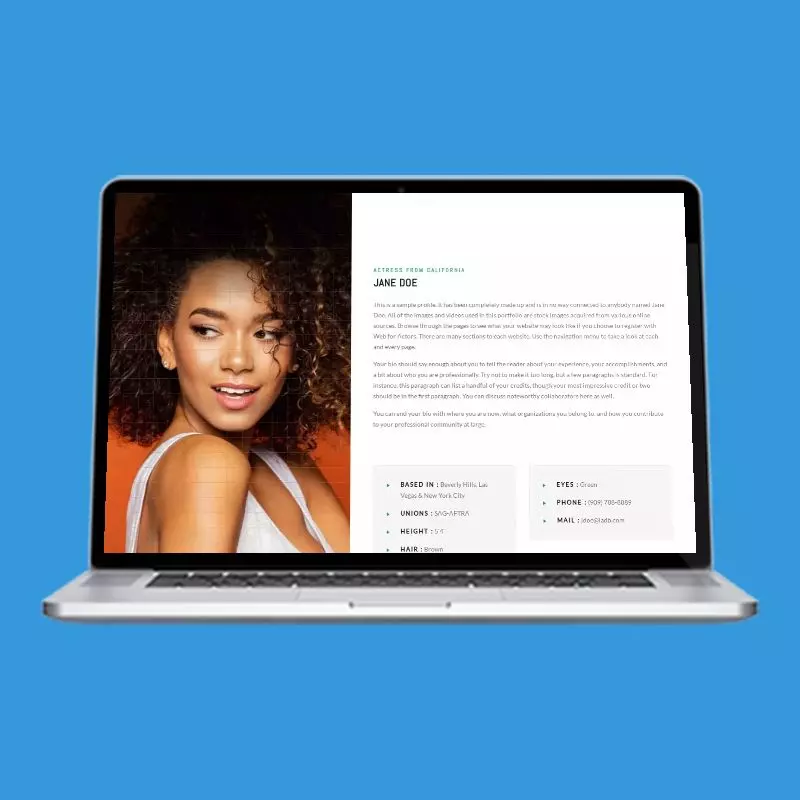 McCan actor website design