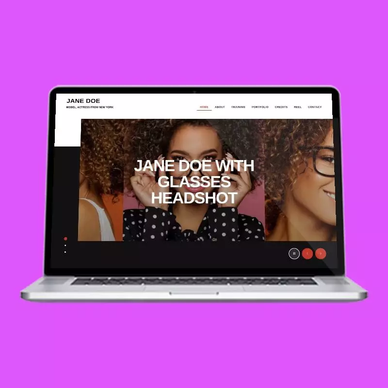 Above the Title actor website design