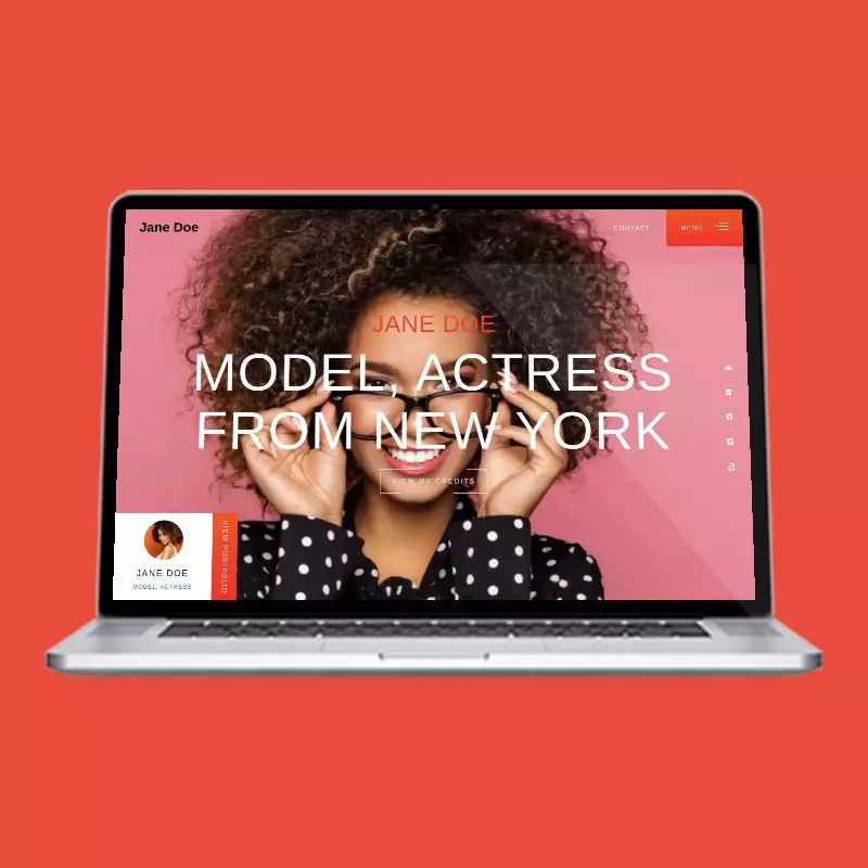 Widescreen actor website design