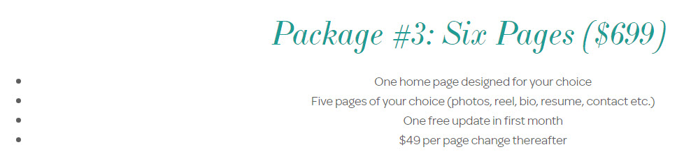 Actor website tip - don't fall for pay per change charge