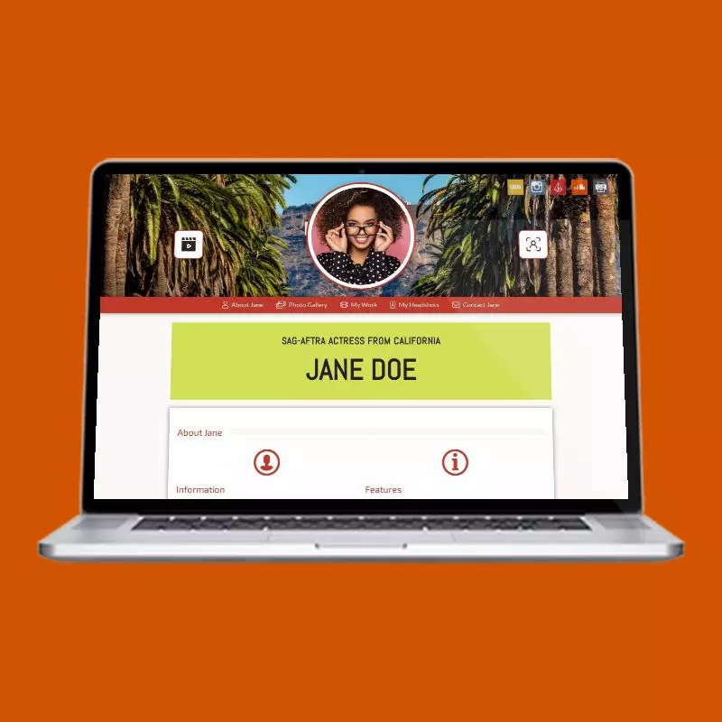 Marquee actor website design