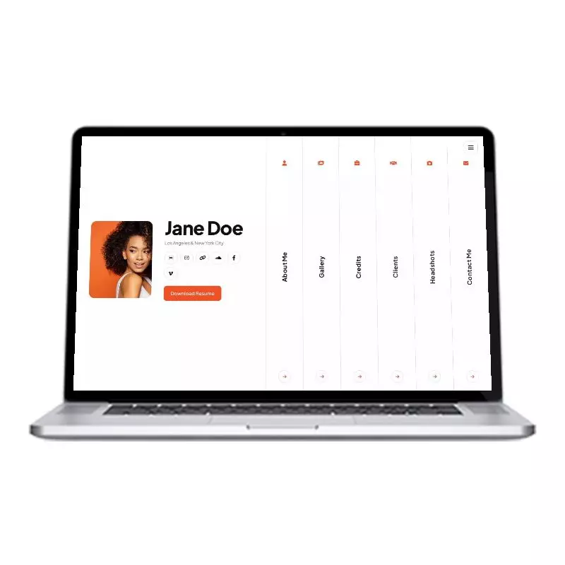 Shutters actor website design
