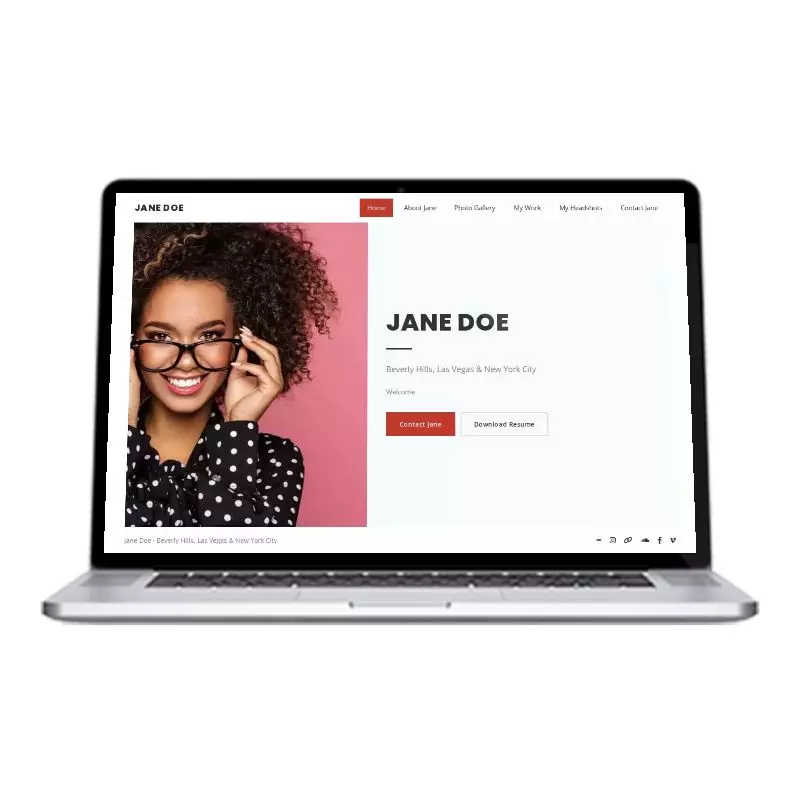 In Frame actor website design