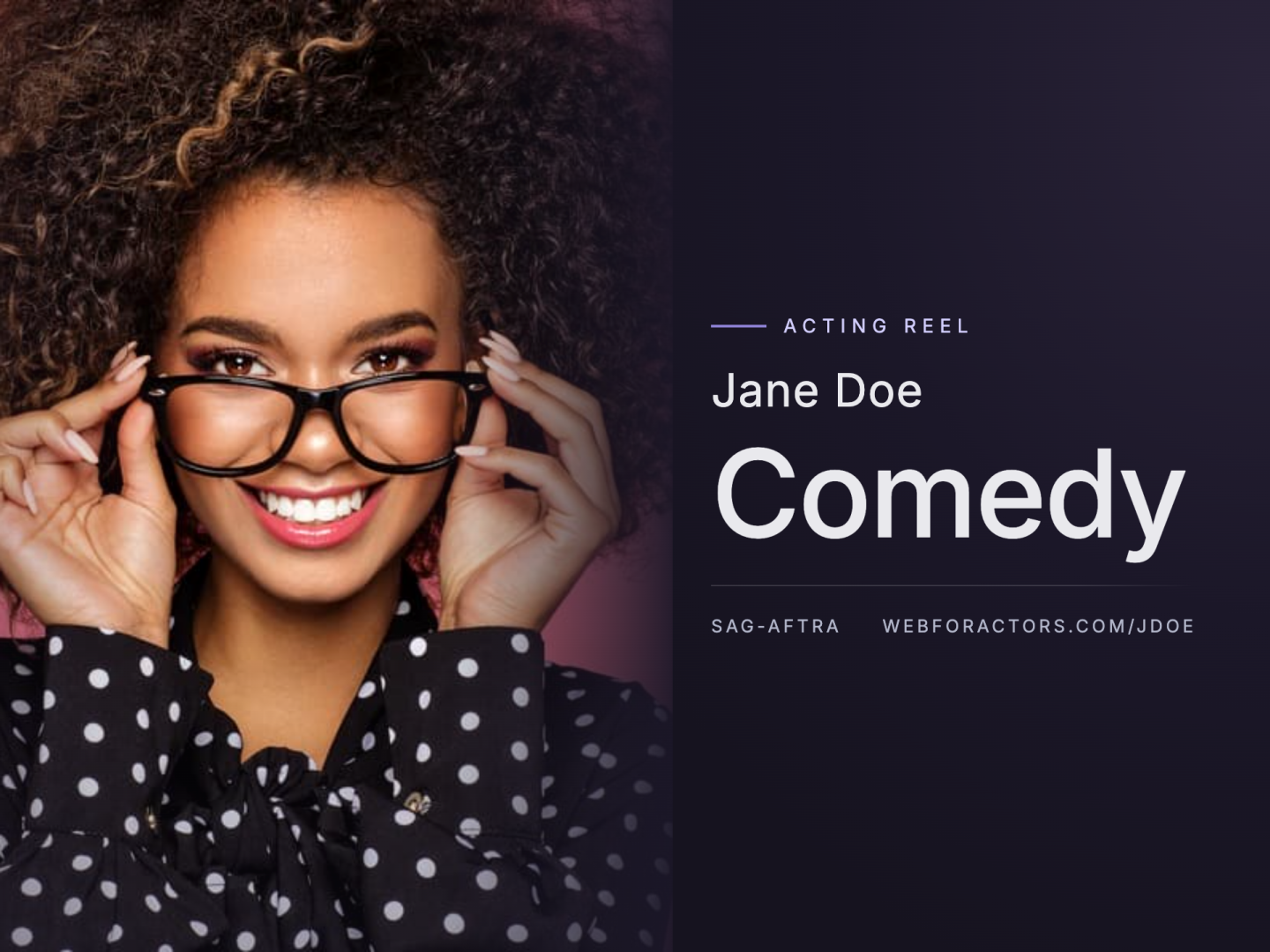 Jane Doe Acting Reel Comedy