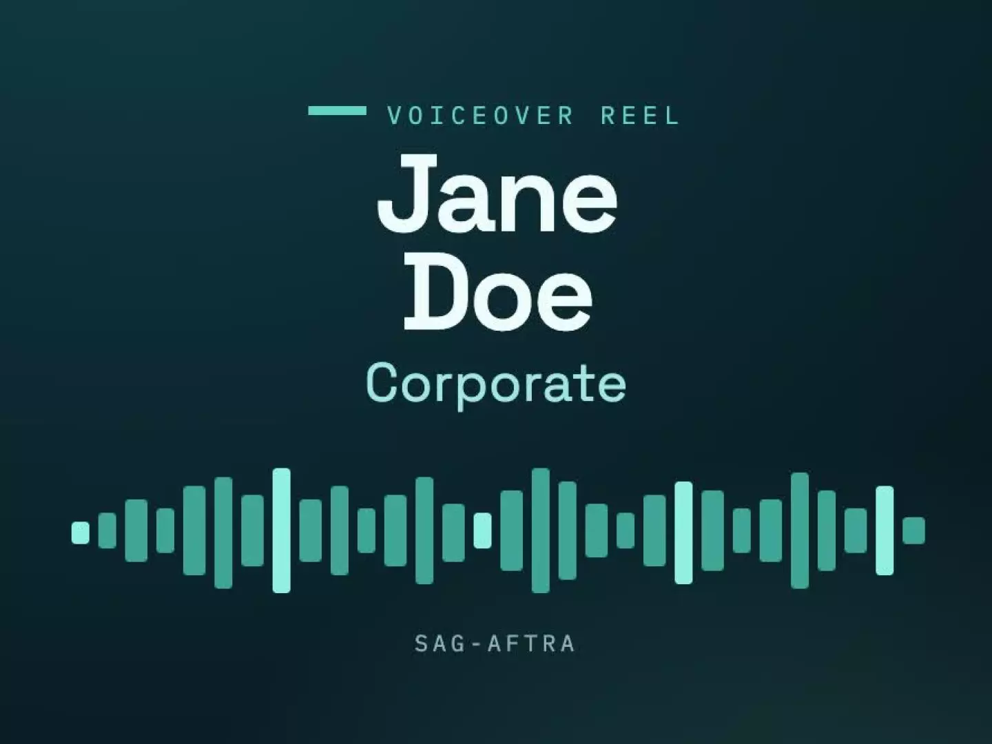 Voiceover Reel: Corporate Audio