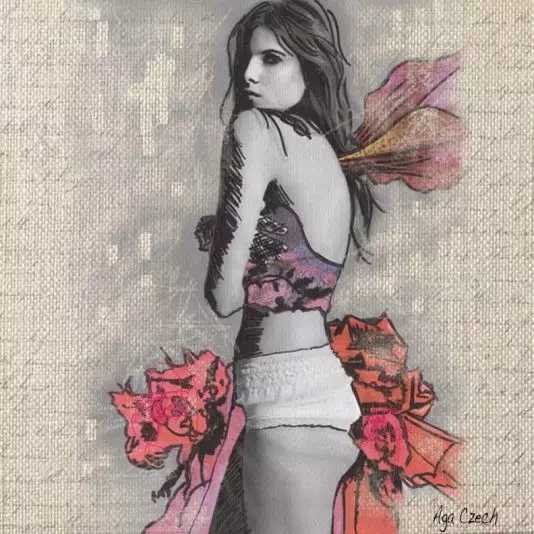 Art by Aga Czech: GIRL IN RED