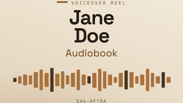 Voiceover Reel: Audiobook Audio