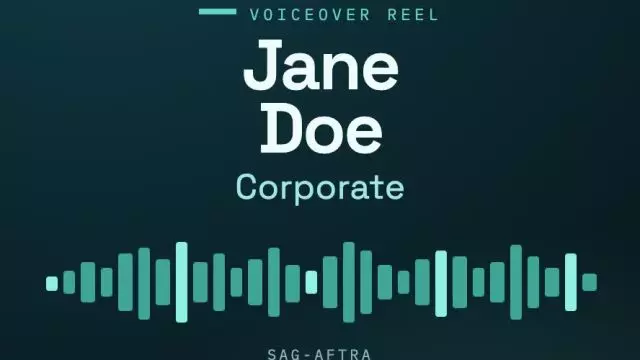 Voiceover Reel: Corporate Audio