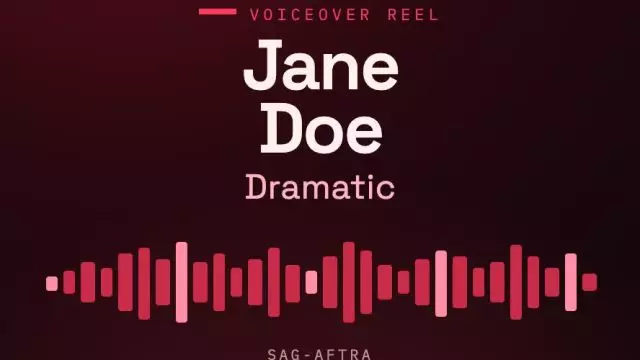 Voiceover Reel: Dramatic Audio