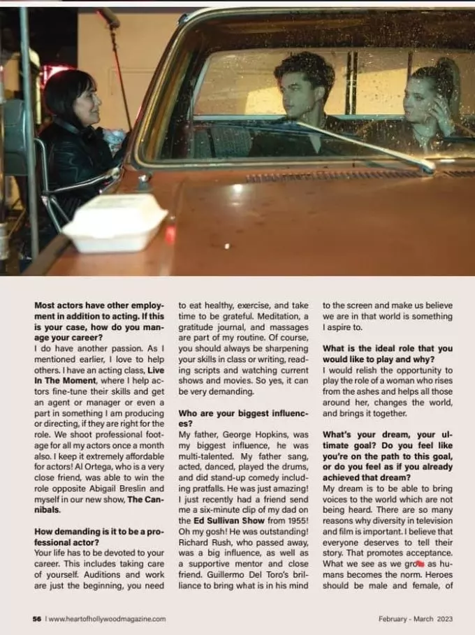 The Cannibals team on the Heart of Hollywood magazine (Kim Hopkins, Al Ortega, Abigail Breslin)