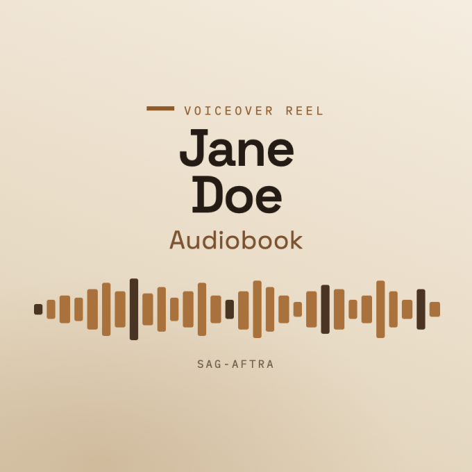 Voiceover Reel: Audiobook