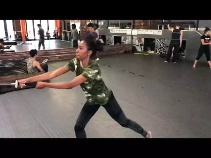 CARRIE BERNANS - SWORD FIGHT MOVES AT XMA
