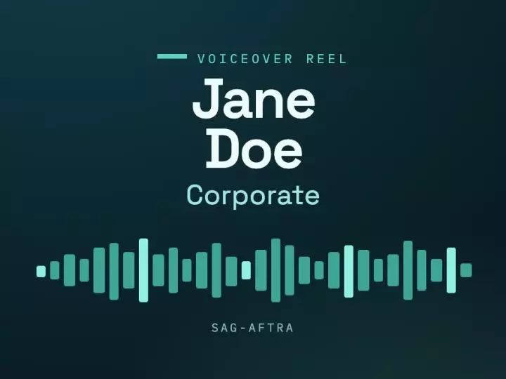 Voiceover Reel: Corporate Audio