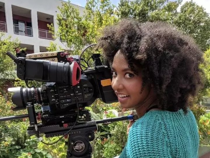 BTS photo of Allishia Knotts